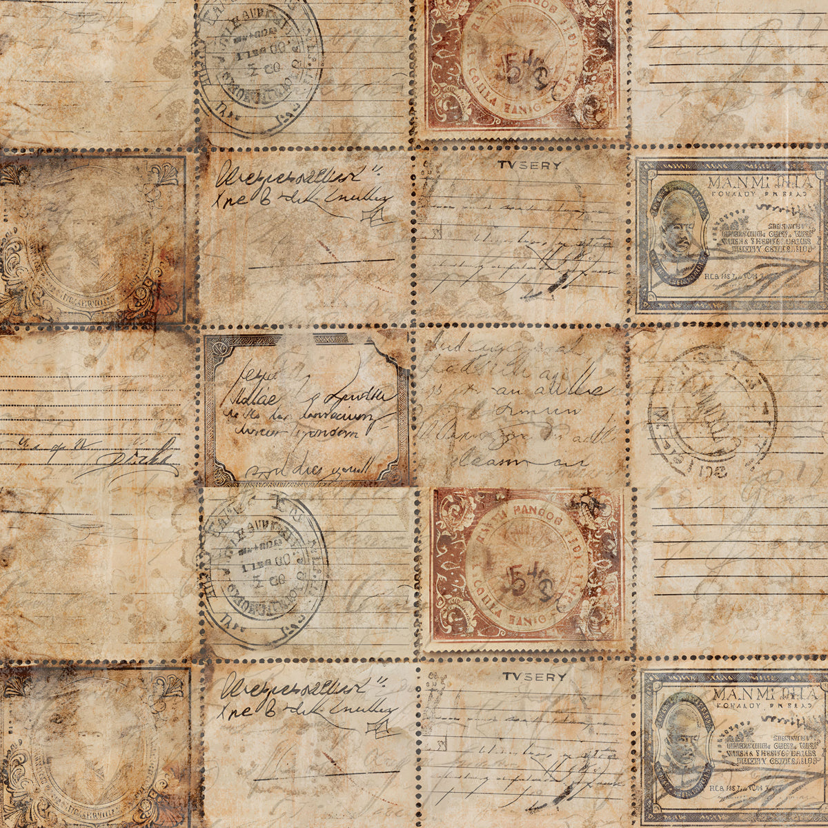 Crafters Companion 12” x 12” Paper Pad - Vintage Scrapbook