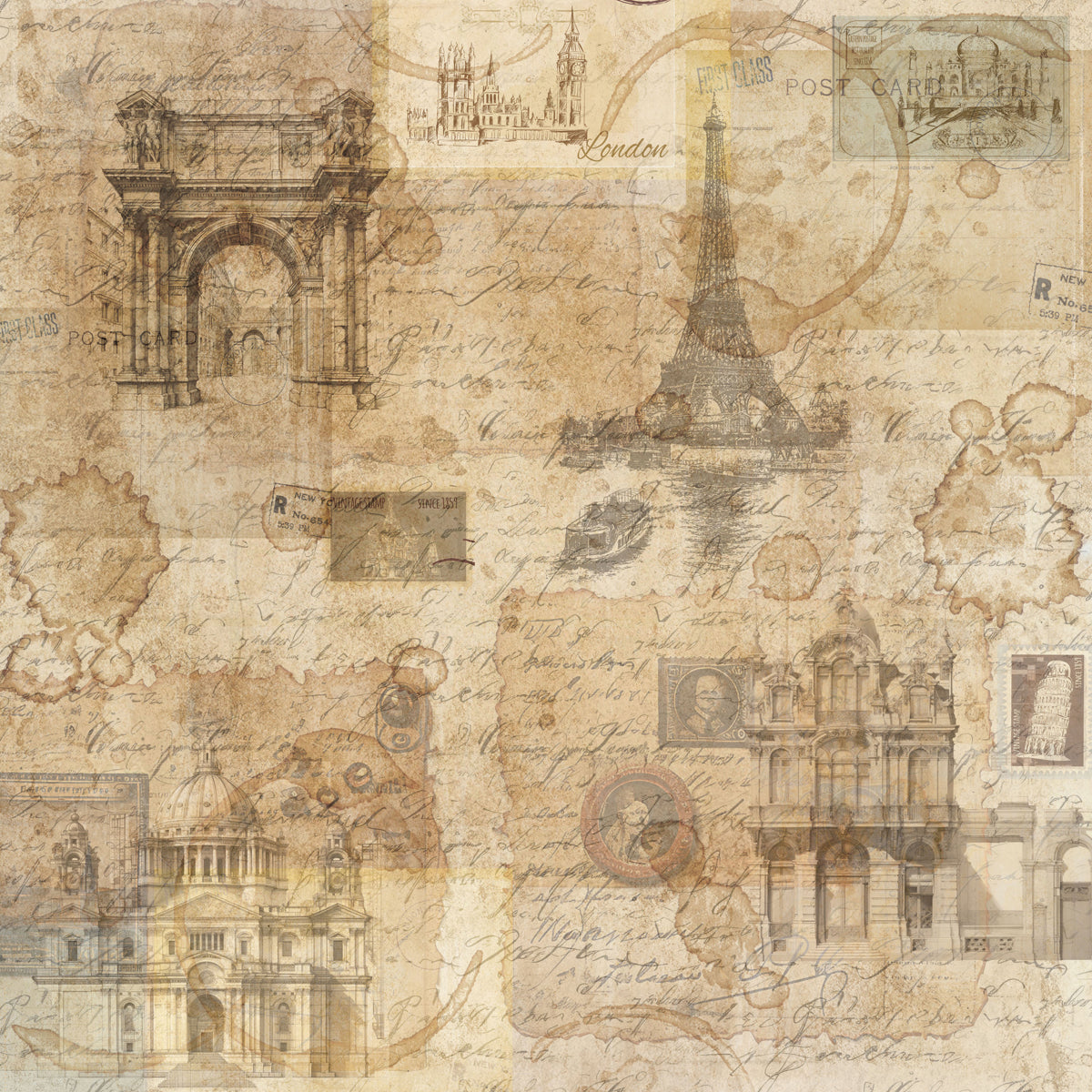 Crafters Companion 12” x 12” Paper Pad - Vintage Scrapbook