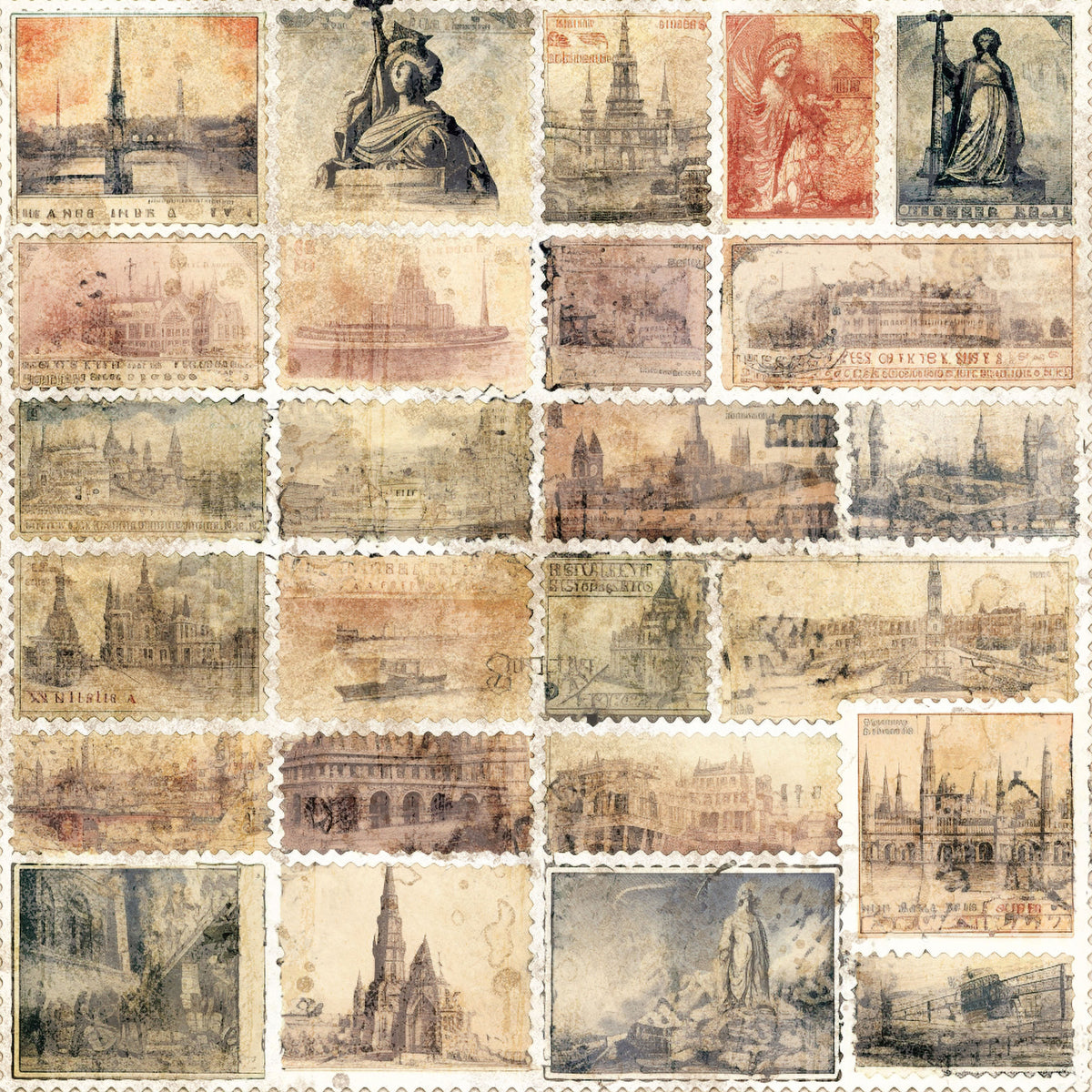 Crafters Companion 12” x 12” Paper Pad - Vintage Scrapbook