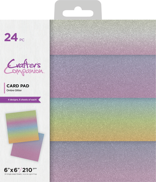 Crafter's Companion - 6" x 6" Card Pad - Ombre Glitter