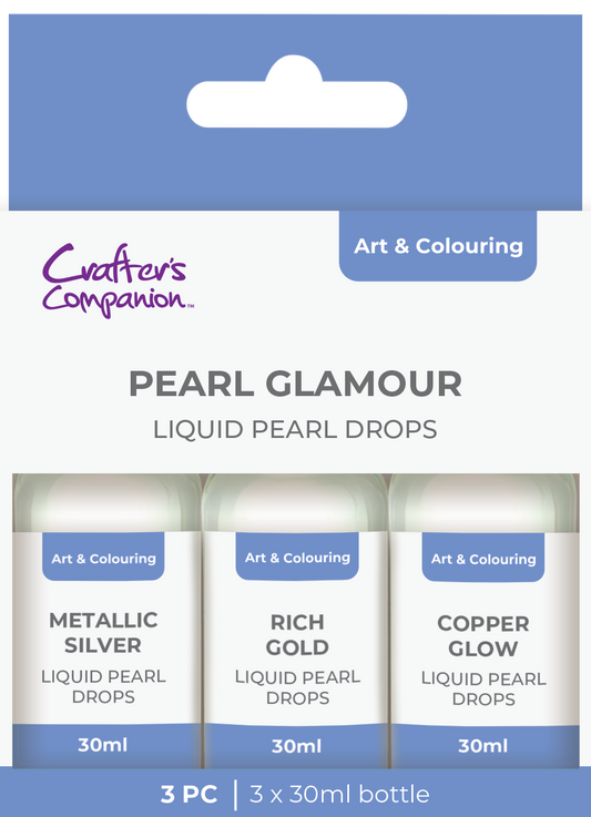 Crafter's Companion Pearl Drops Pearl Glamour 3 Pack