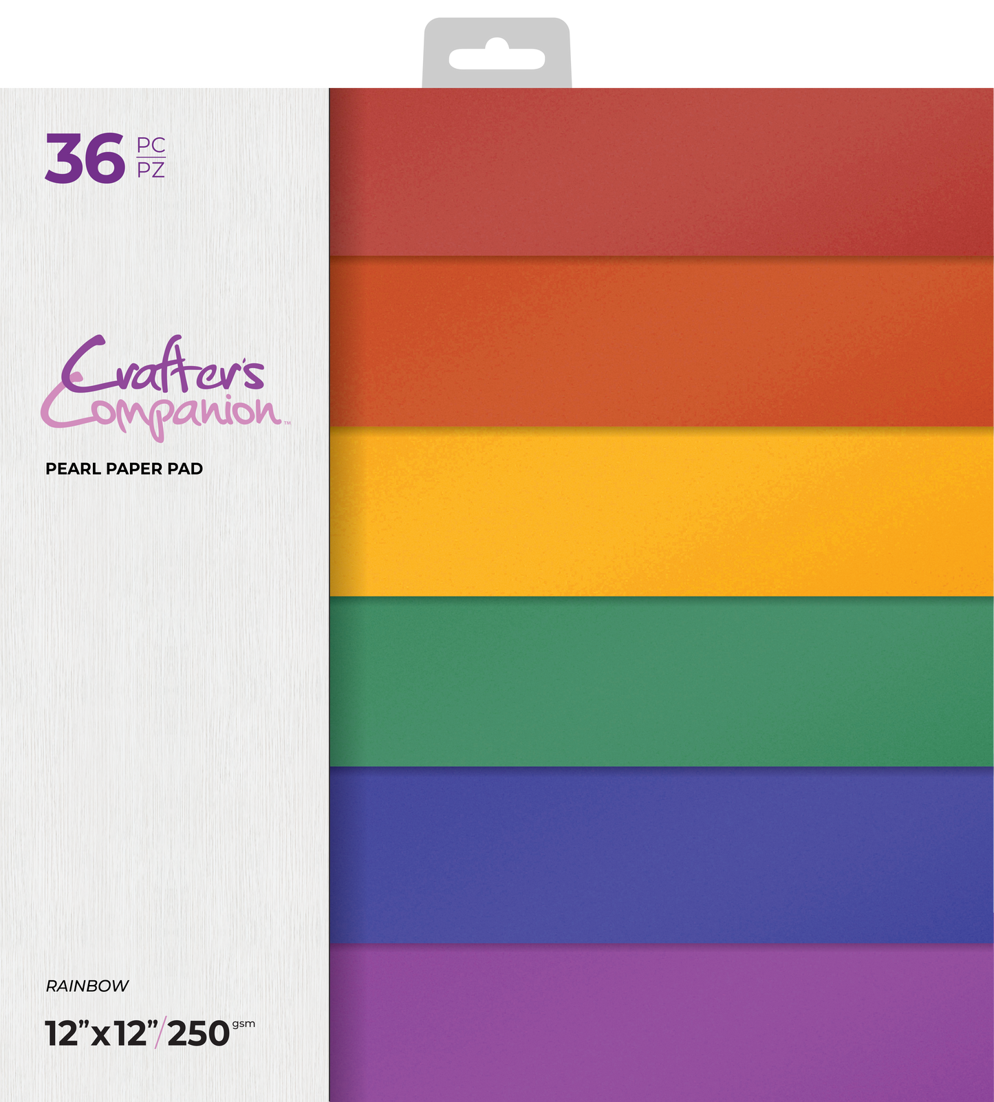 Crafter's Companion Pearlescent 12" x 12" Paper Pad - Rainbow