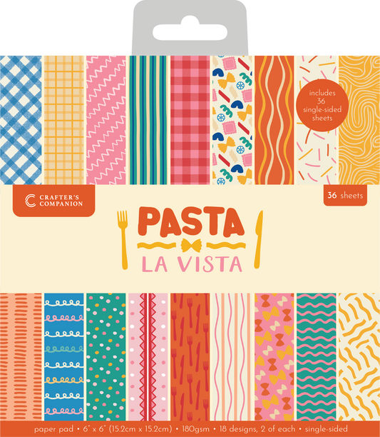 Crafter’s Companion Pasta La Vista 6”x6” Paper Pad 