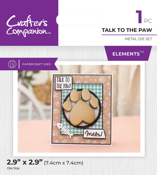 Crafter's Companion Pets Rule Metal Die - Talk to the Paw
