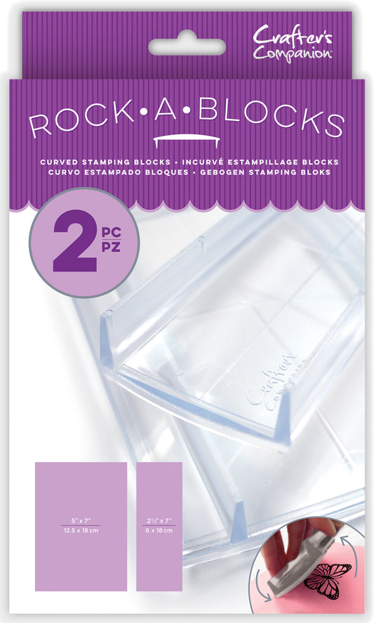 Crafter’s Companion Clear Rock-A-Blocks - Set of 2 Stamping -  Blocks