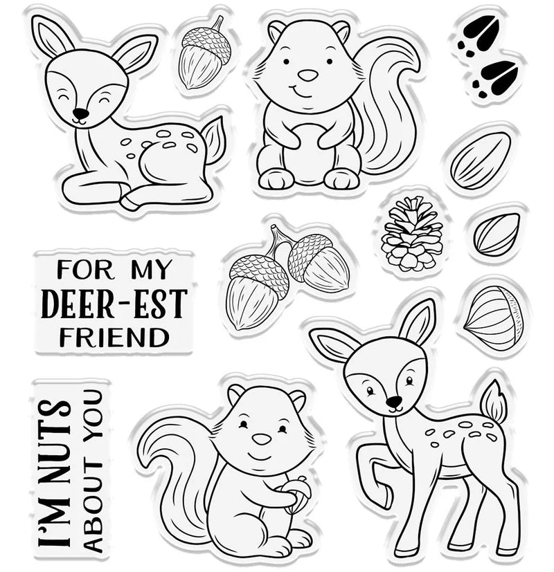 Crafter's Companion Animal Edge Stamp & Die Set - Nuts About You