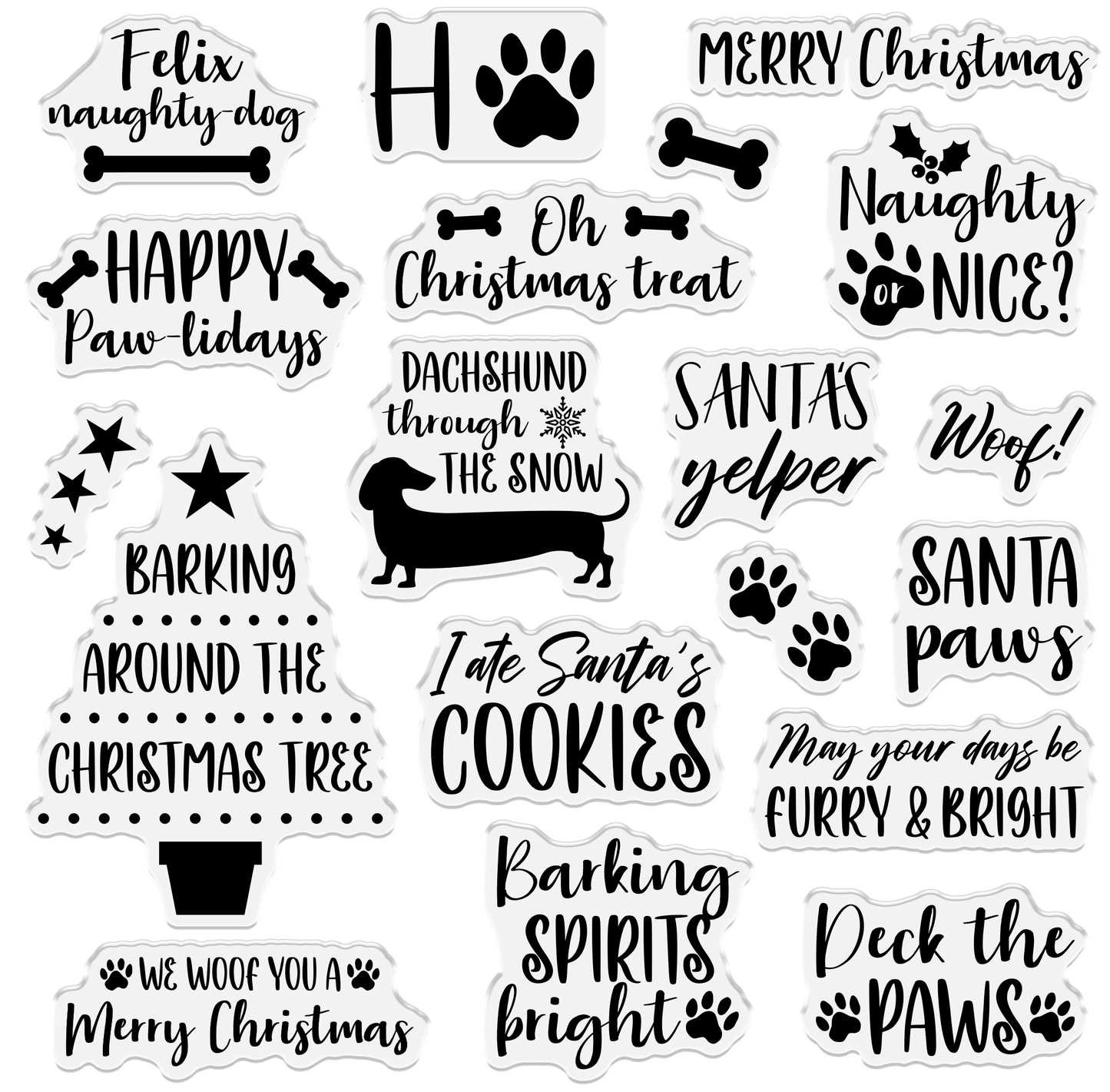 Crafter's CompanionSanta Paws Clear Acrylic Stamp - Deck the Paws