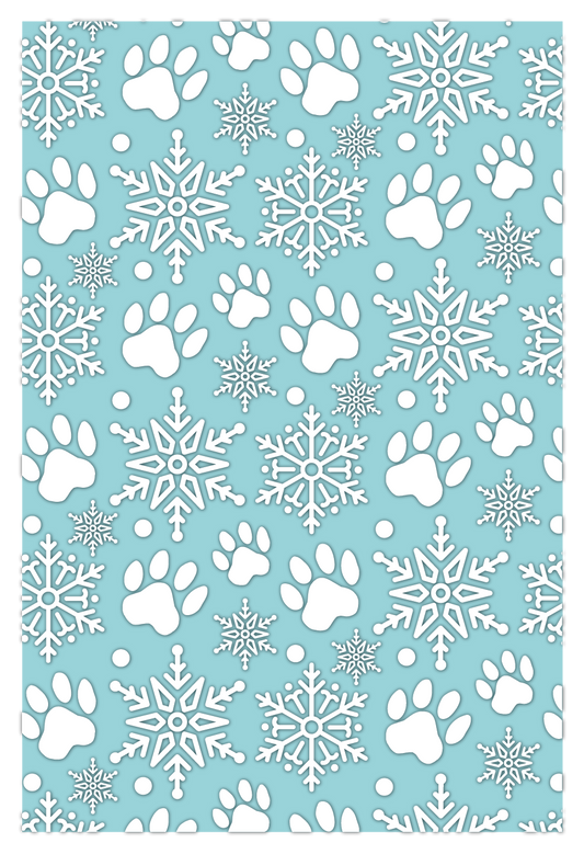 Crafter's CompanionSanta Paws 4”x6” 2D Embossing Folder - Snowflakes & Paws