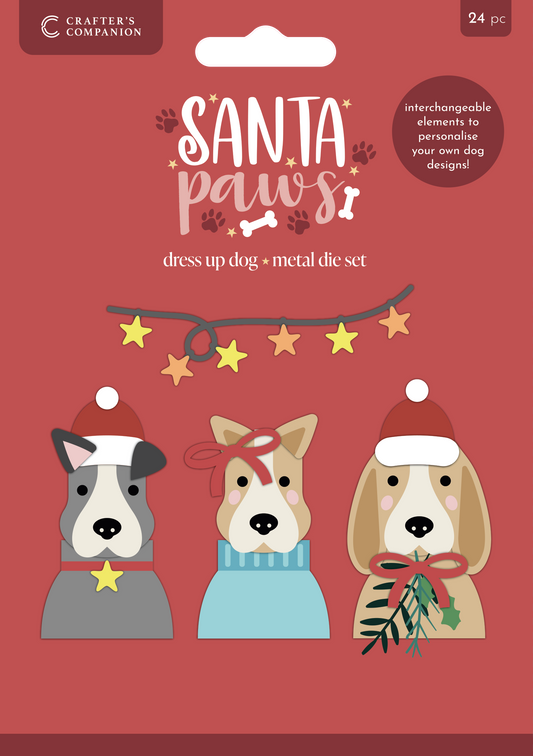 Crafter's Companion Santa Paws Metal Die - Dress up Dog