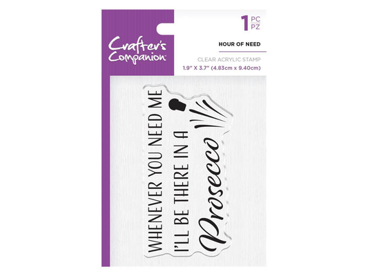 Crafter's Companion  - Clear Acrylic Stamp - Hour of Need