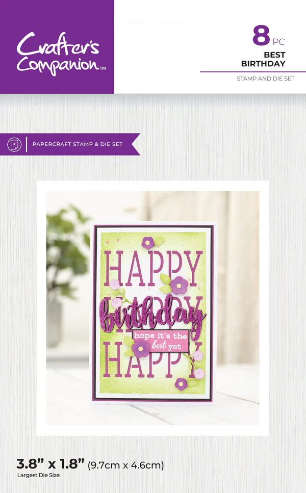 Crafter's Companion Stamps & Dies - Best Birthday