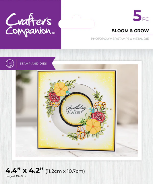 Crafter's Companion Stamp and Die Set - Bloom & Grow