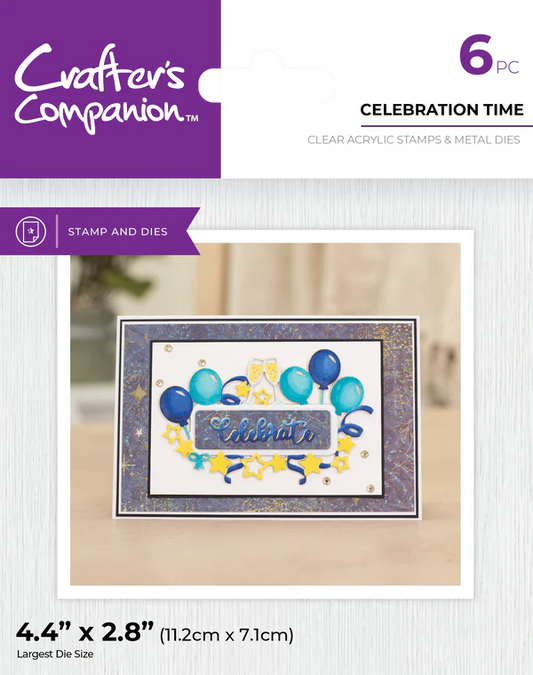 Crafter's Companion Stamp & Die - Celebration Time