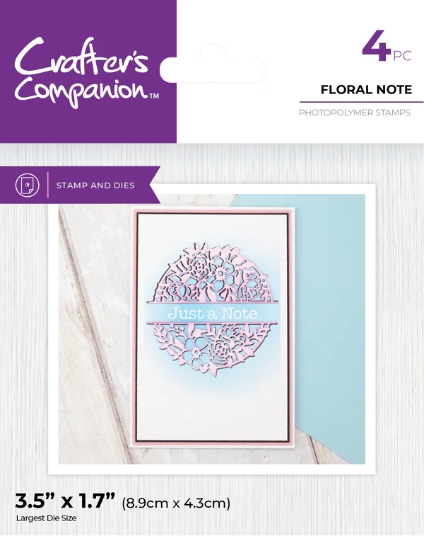 Crafter's Companion Stamp & Die - Floral Note