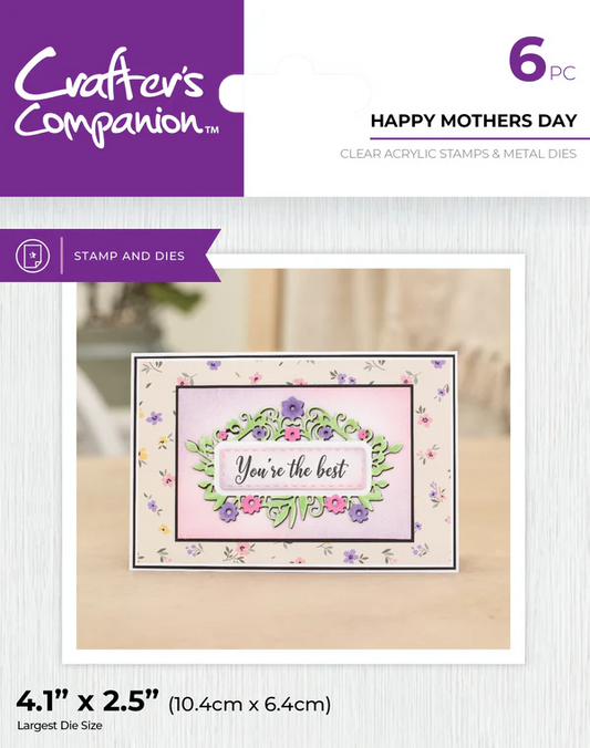 Crafter's Companion Stamp & Die - Happy Mothers Day