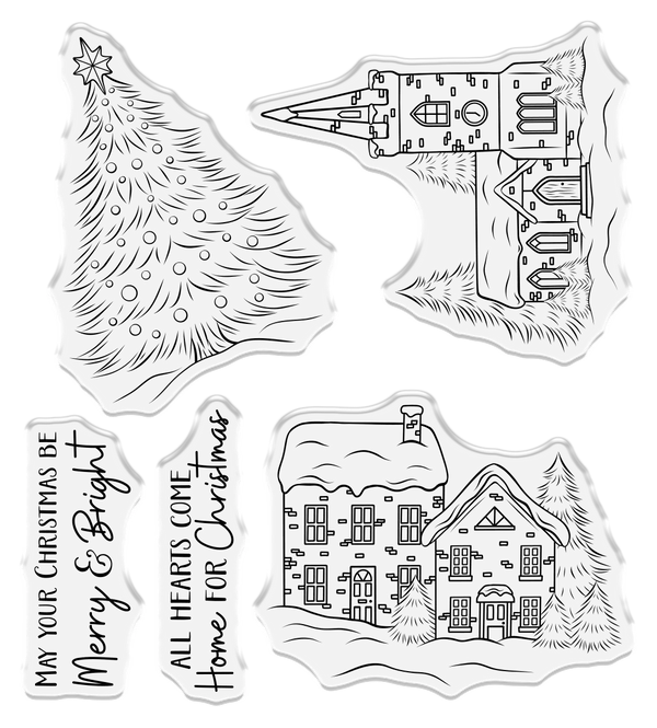 Crafters Companion Stamp and Die - Home for Christmas