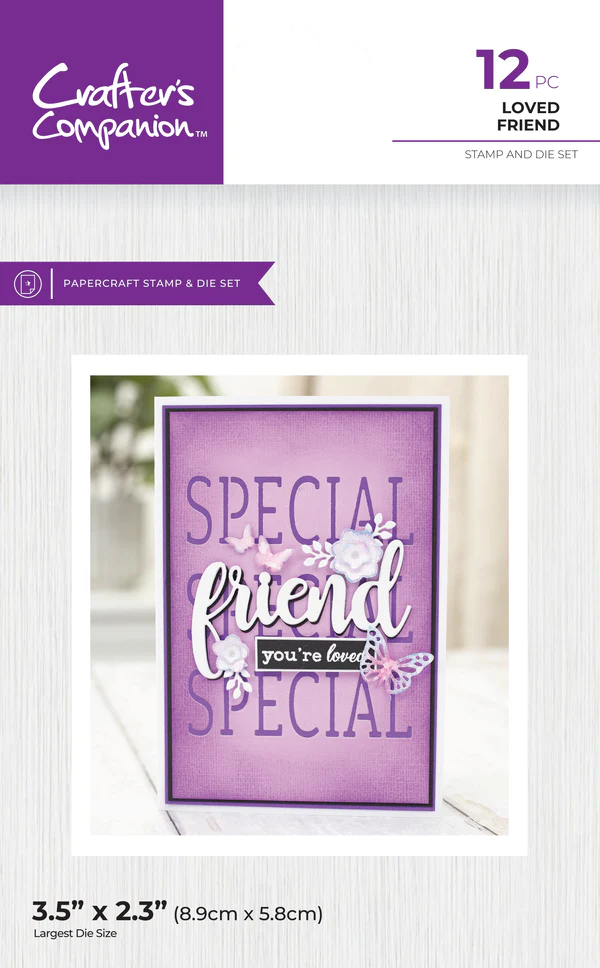 Crafter's Companion Stamps & Dies - Loved Friend