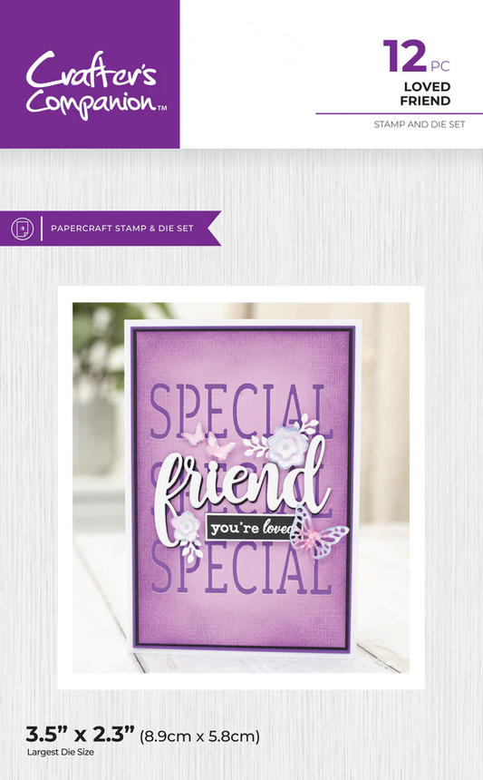 Crafter's Companion Stamps & Dies - Loved Friend