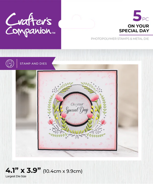 Crafter's Companion Stamp and Die Set - On Your Special Day