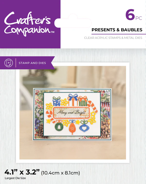 Crafter's Companion Stamp & Die - Presents & Baubles