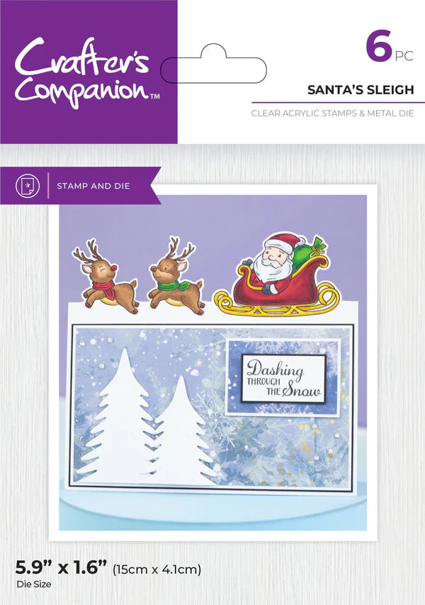 Crafters Companion Stamp and Die - Santa’s Sleigh