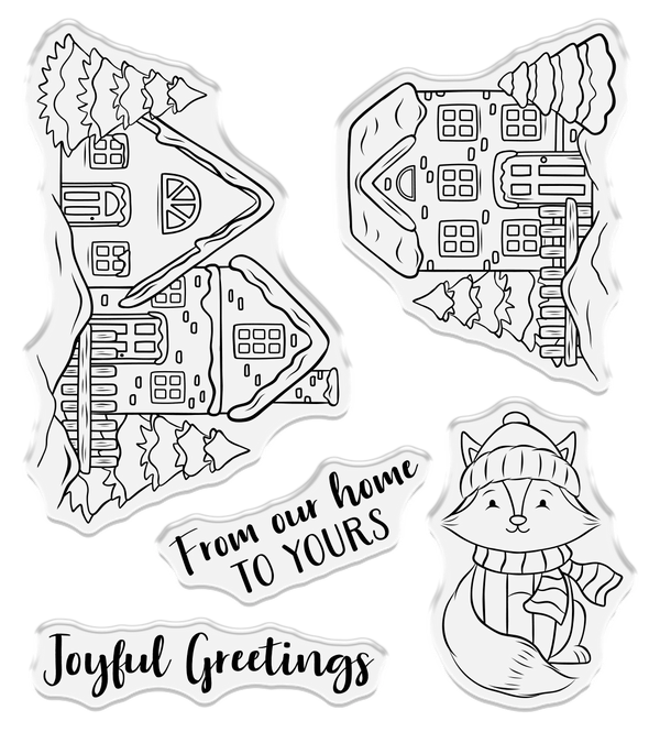 Crafters Companion Stamp and Die - Snowy Village