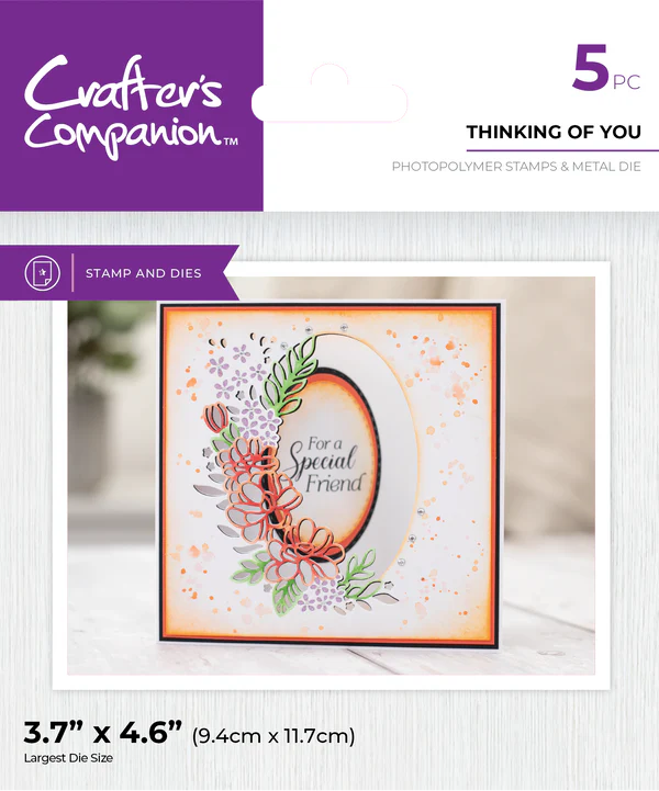 Crafter's Companion Stamp and Die Set - Thinking of You