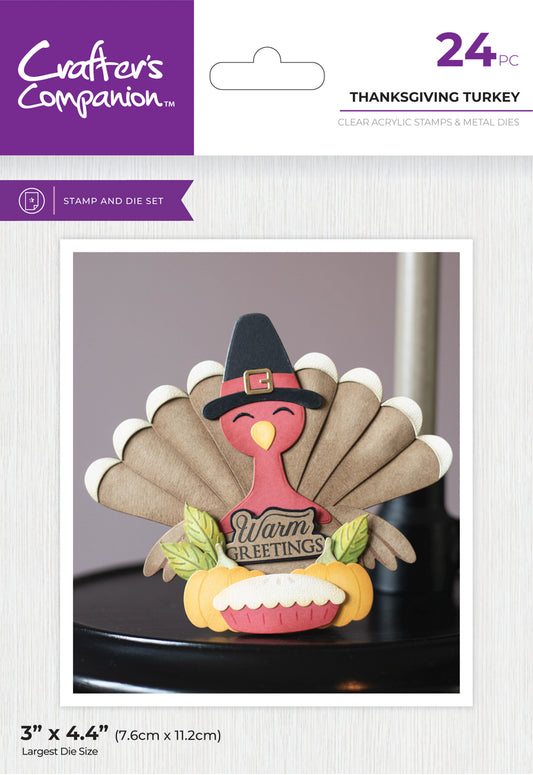 Crafter's Companion Stamp & Die - Thanksgiving Turkey