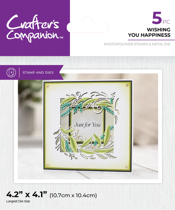 Crafter's Companion Stamp and Die Set - Wishing You Happiness