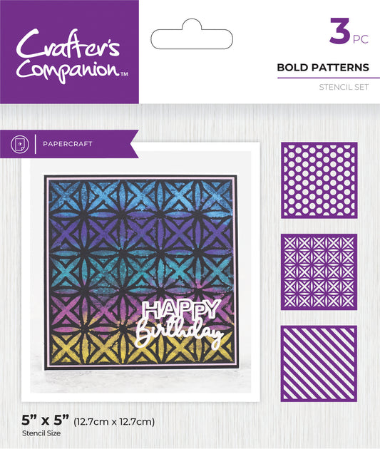 Crafter's Companion Stencils - Bold Patterns