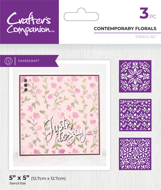 Crafter's Companion Stencils - Contemporary Florals