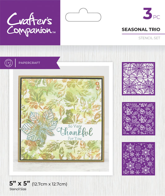Crafter's Companion Stencils - Seasonal Trio