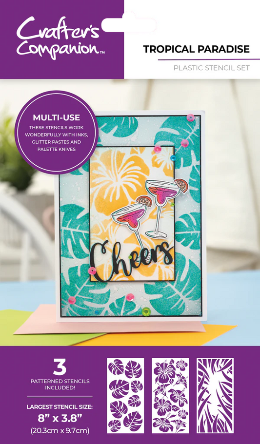 Crafter's Companion Stencils - Tropical Paradise