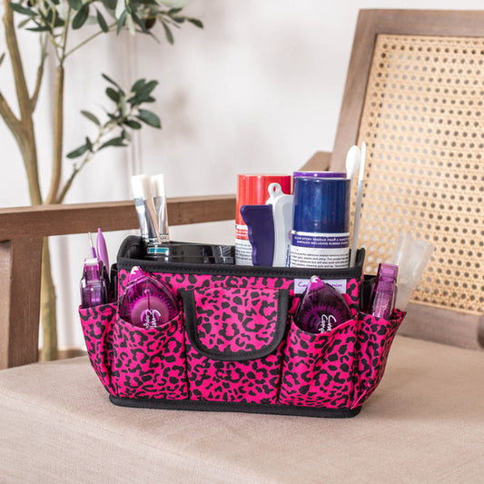 Crafters Companion Desktop Tote - Raspberry Cheetah