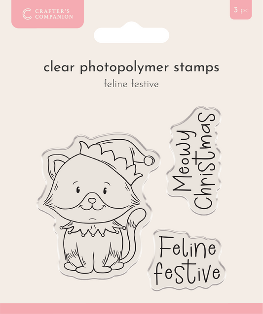 Crafter’s Companion Photopolymer Stamp - Feline Festive 