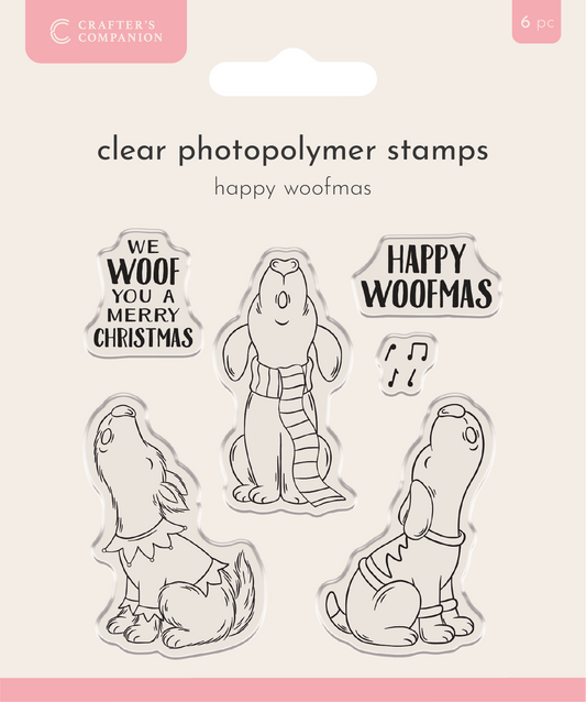Crafter’s Companion Photopolymer Stamp - Happy Woofmas