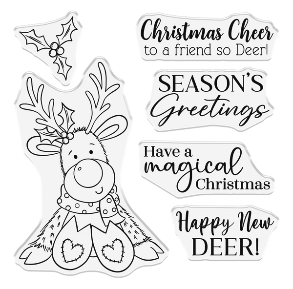 Crafter's Companion Photopolymer Stamp - Happy New Deer