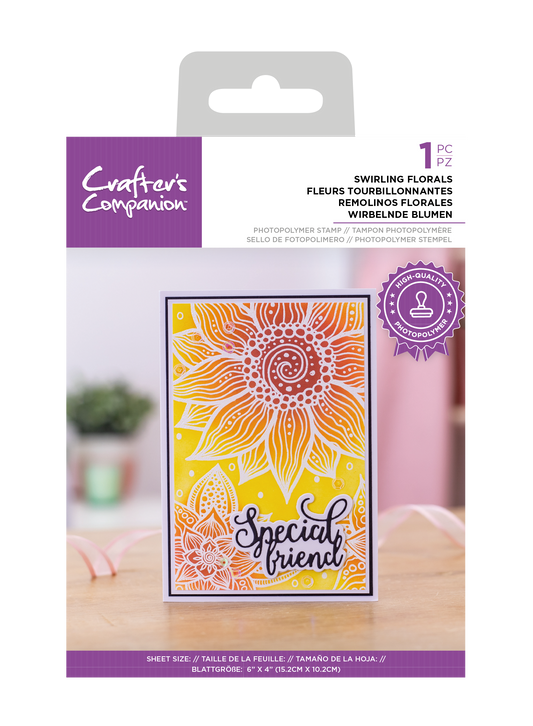 Photopolymer Stamp - Swirling Florals