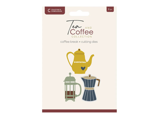Crafters Companion Tea & Coffee Collection Metal Die Set - Coffee Break