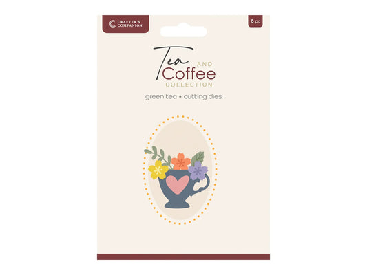 Crafters Companion Tea & Coffee Collection Metal Die Set - Green Tea