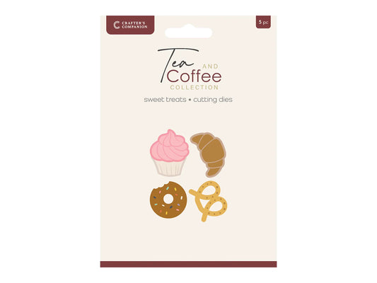 Crafters Companion Tea & Coffee Collection Metal Die Set - Sweet Treats