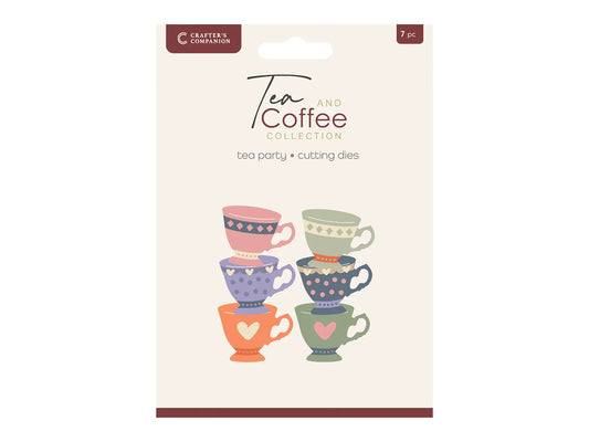 Crafters Companion Tea & Coffee Collection Metal Die Set - Tea Party
