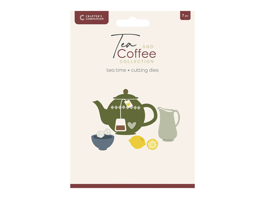 Crafters Companion Tea & Coffee Collection Metal Die Set - Tea Time