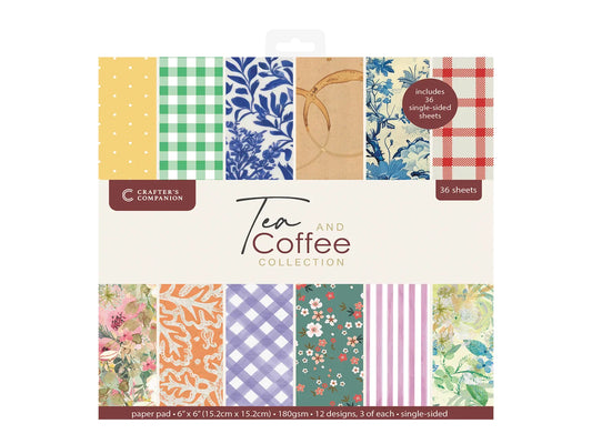 Crafter’s Companion Tea & Coffee Collection 6″ X 6″ Paper Pad