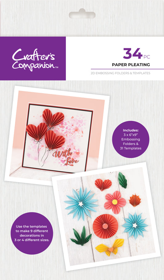 Crafter’s Companion Templates and Embossing Folders - Paper Pleating