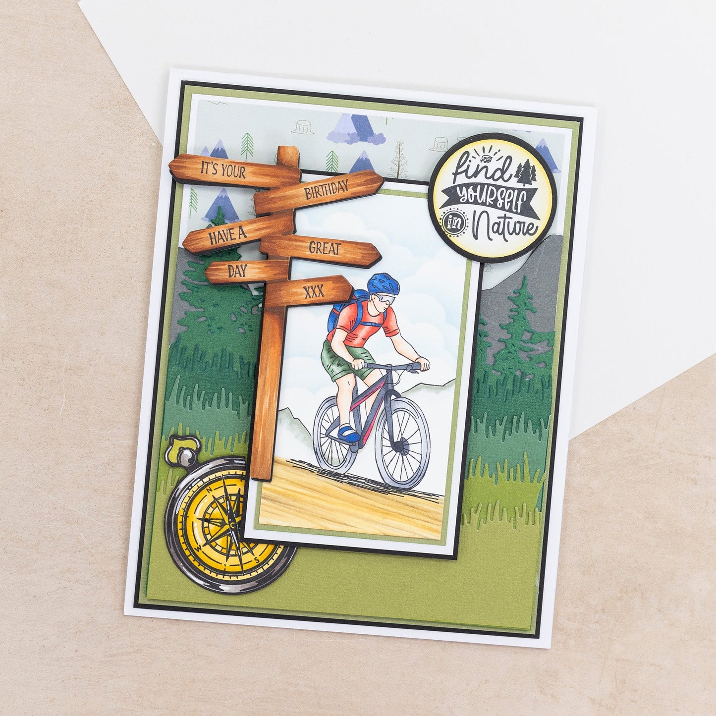 Crafters Companion The Great Outdoors Clear Acrylic Stamp Set - Find Yourself in Nature