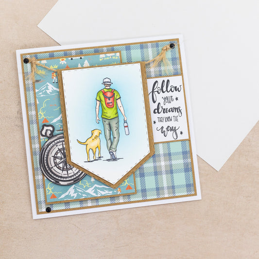 Crafters Companion The Great Outdoors Clear Acrylic Stamp Set - New Adventures