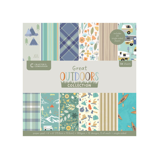 Crafters Companion The Great Outdoors 6” x 6” Paper Pad