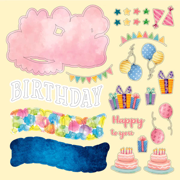 Crafter's Companion 12" x 12" Die Cut Topper Pad - Everyday Sentiments