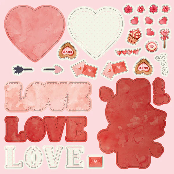 Crafter's Companion 12" x 12" Die Cut Topper Pad - Everyday Sentiments